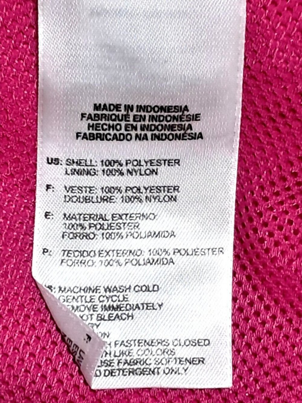 Y2K Adidas Windbreaker Zip Jacket Womens Size S Pink Polyester Activewear Lightw - Picture 3 of 11